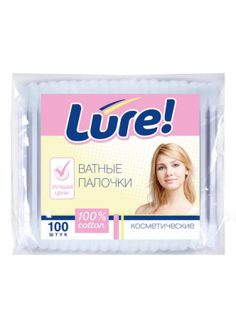 Lure ватные палочки п/э N 100 оптом