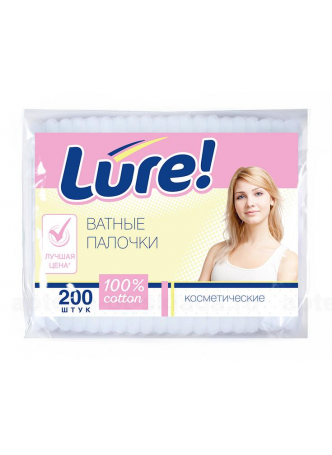 Lure ватные палочки п/э N 200 оптом