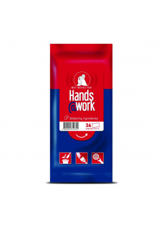 Hands work салфетки д/очищения рук от грязи/машин масла/краски/клея N 36