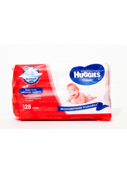 Huggies classic салфетки влажные N 128