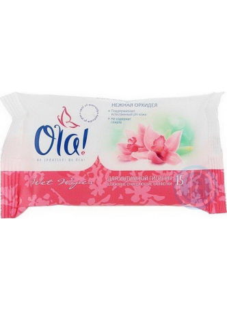 Ola салфетки влажные д/интим гигиены Нежная орхидея N 15
