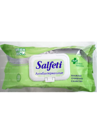 Salfeti салфетки влажные очищающие а/бактериальные N 100 оптом