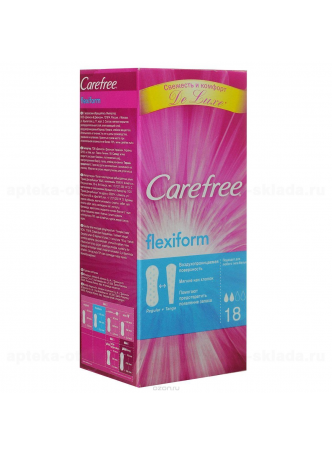 Carefree прокладки ежедневные flexiform воздухопроницаемые N 30 оптом