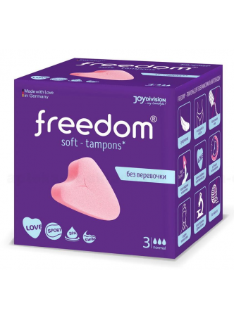 Freedom тампоны мягкие сердечко без веревочки normal N 3 оптом