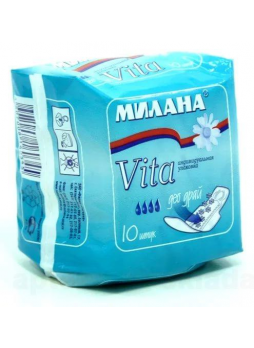 Милана Vita прокладки ультратонкие део драй инд уп N 10