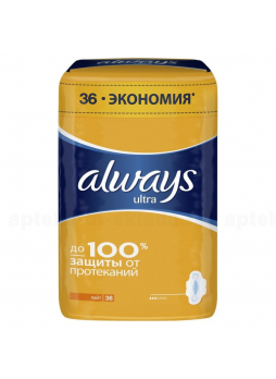 Прокладки Always ультра лайт N 36