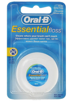 Зубная нить Oral-B Essential мятн вощ 50м N 1