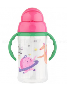 Lubby поильник с ручками и мягкой трубочкой 300мл /23536/ 9+мес N 1