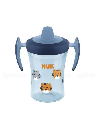 Nuk Trainer Cup поильник обучающий голубой с мягк насадк Первая чашка малыша 6+ 230мл /10751199/ N 1 оптом