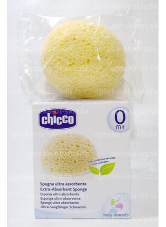 Chicco Baby Moments губка д/купания ребенка +0мес N 1 оптом