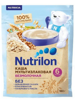 Нутрилон каша мультизлаковая б/мол 6+ мес 180 г N 1