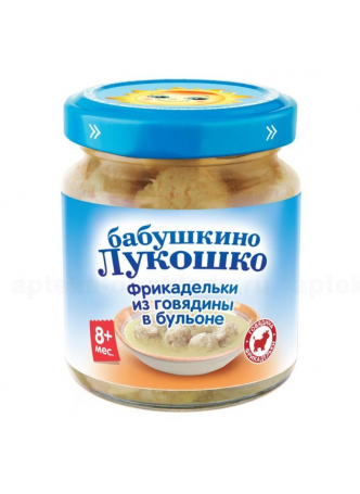 Баб лукошко Пюре Фрикадельки из говядины в бульоне 100г N 1