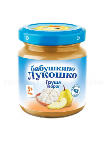 Баб лукошко Пюре груша/творог 100г N 1