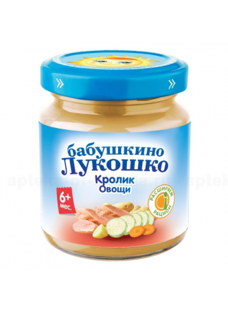 Баб лукошко Пюре кролик/рагу овощное 100г N 1