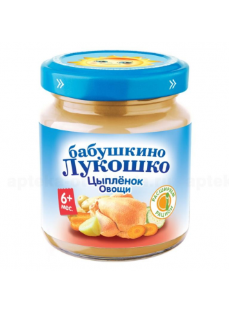 Баб лукошко Пюре овощ рагу/цыпл 100г N 1