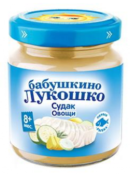Баб лукошко пюре судак с овощами 8+мес 100г N 1