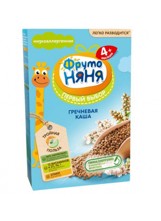 ФрутоНяня Каша гречневая без мол/сах/глютена 4+ 200г N 1 оптом