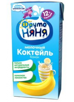 ФрутоНяня коктейль молочный банан 200мл N 1