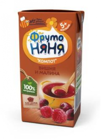 ФрутоНяня компот вишня/малина 200 мл N 1