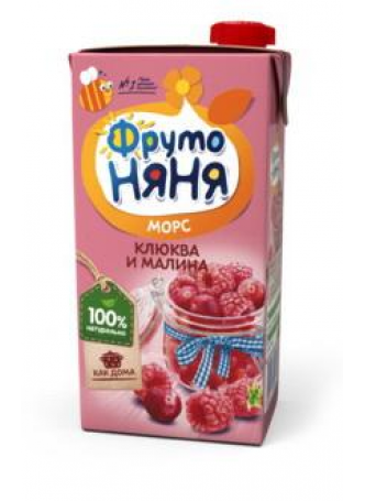 ФрутоНяня морс клюква/малина 500 мл N 1 оптом