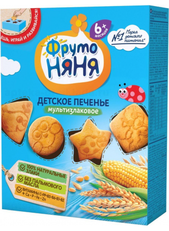 ФрутоНяня печенье детское мультизлаковое 6+ мес 150г N 1