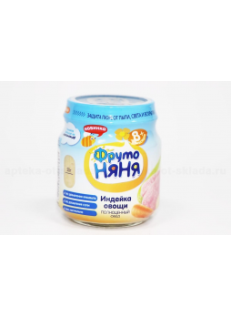 ФрутоНяня пюре индейка с овощами 100 г N 1
