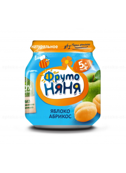ФрутоНяня пюре из яблок и абрикосов с сахаром 100г 5+мес N 1