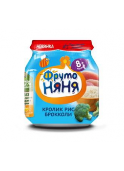 ФрутоНяня пюре кролик/рис/брокколи 100г N 1