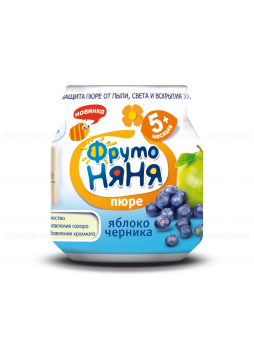 ФрутоНяня Пюре яблоко/черника 100 г N 1