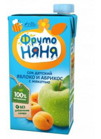 ФрутоНяня Сок яблоко/абрикос/мяк/без сах 500мл N 1