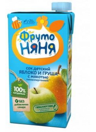 ФрутоНяня Сок яблоко/груша/мяк/без сах 200мл N 1 оптом