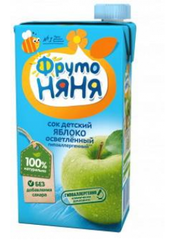 ФрутоНяня Сок яблоко осветл/без сах 500мл N 1