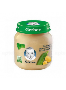 Gerber пюре овощное картофель кабачок 130г 5+мес N 1