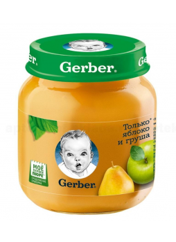 Гербер Пюре яблоко/груша 130г N 1