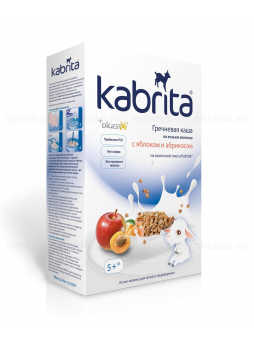 Кабрита каша гречневая яблоко/абрикос на козьем молоке 5+ 180 г N 1