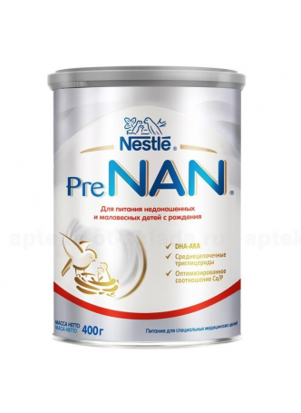 НАН пре Pre NAN д/недонош смесь сухая 400г N 1 оптом