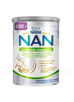 НАН Тройной комфорт смесь сухая с рождения 400г N 1