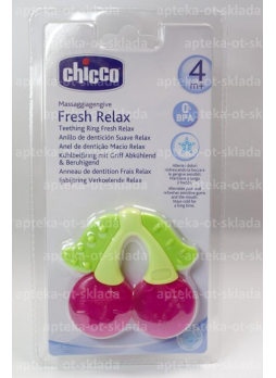Chicco прорезыватель-игрушка Fresh Relax фрукты вишня +4 мес N 1