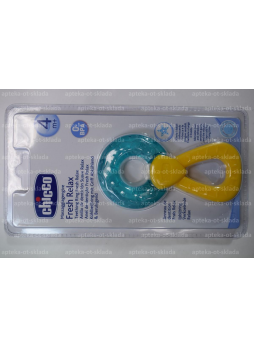 Chicco прорезыватель-игрушка Fresh Relax Кольцо голубое +4мес N 1