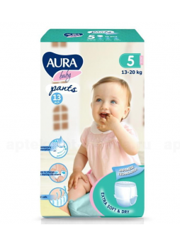 Аура baby pants подгузники-трусики детские (р-р 5) 13-20кг N 13