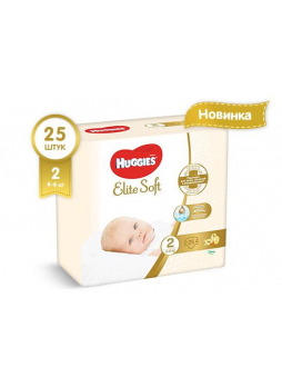 Huggies Elite Soft подгузники р-р 2 (вес 4-6 кг) N 25