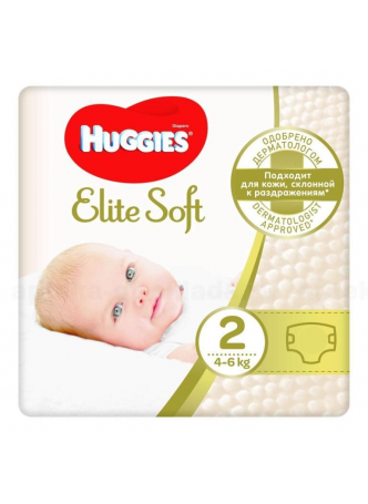 Huggies Elite Soft подгузники р-р 2 (вес 4-6кг) N 50 оптом
