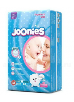 Joonies premium soft подгузники-трусики детские р.M (6-11 кг) N 48