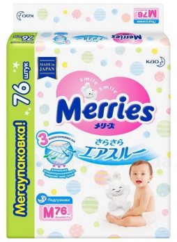 Подгузники Merries 6-11кг N 76