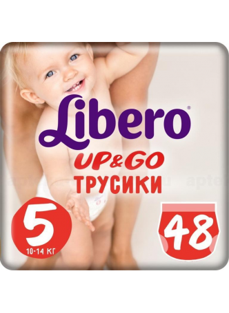Подгузники-трусики Libero Up и Go maxi+ 10-14кг N 48
