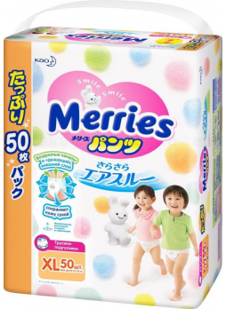 Подгузники-трусики Merries 12-22кг N 50