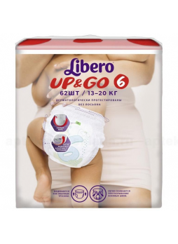Трусики Libero up и go (р-р 6) 13-20 кг N 62
