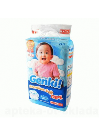 Genki Premium soft подгузники р М (6-11 кг) N 64 оптом