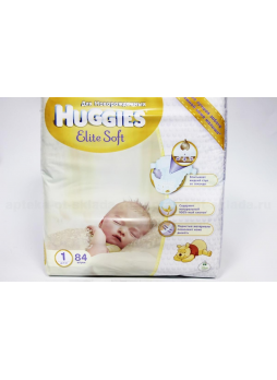 Huggies Elit Soft подгузники р 1 (до 5 кг ) N 84