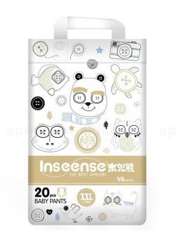 Inseense V6 подгузники-трусики детские однораз тонкие супер мягкие XXL +15кг N 20
